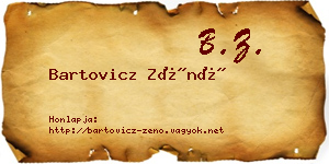Bartovicz Zénó névjegykártya